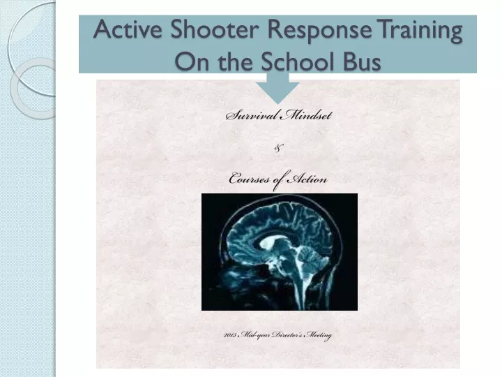 active shooter response training on the school bus