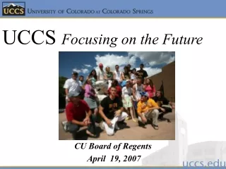 UCCS  Focusing on the Future