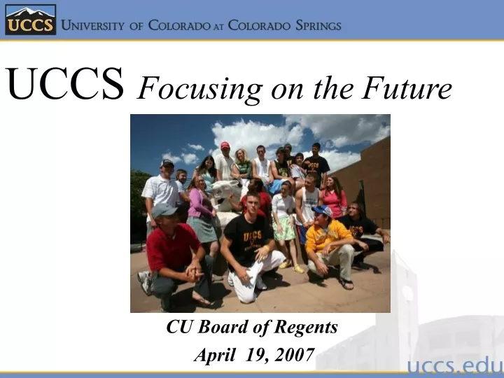 uccs focusing on the future