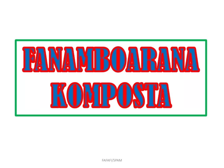 fanamboarana komposta