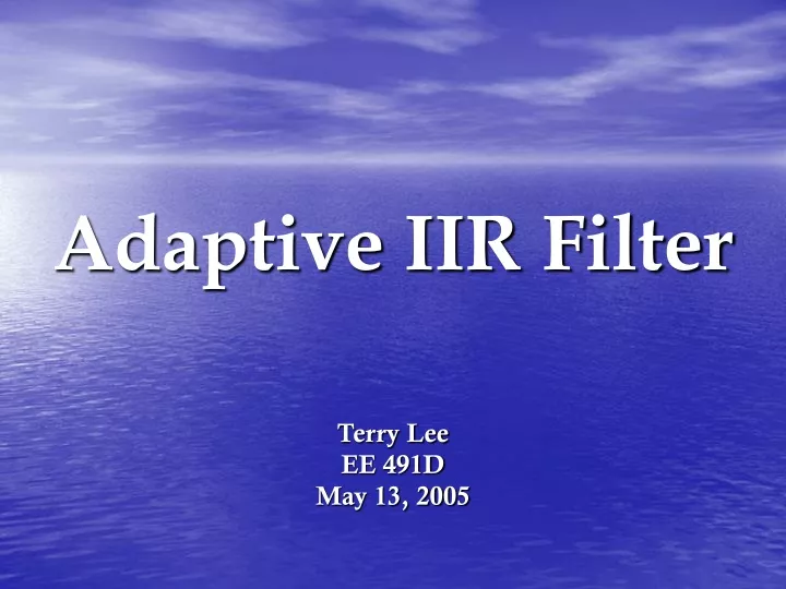 adaptive iir filter