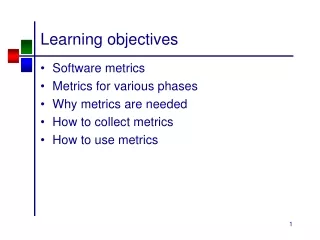 Learning objectives