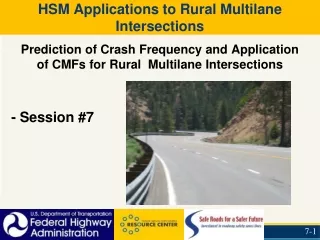HSM Applications to Rural Multilane Intersections