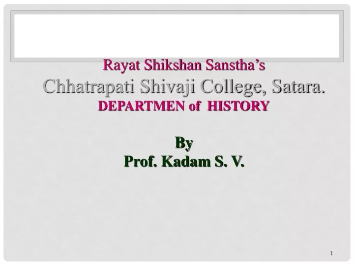 rayat shikshan sanstha s chhatrapati shivaji