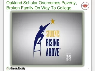 Oakland Scholar Overcomes Poverty, Broken Family On Way To College