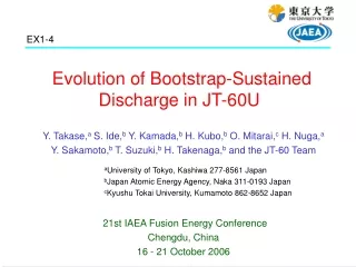 Evolution of Bootstrap-Sustained Discharge in JT-60U