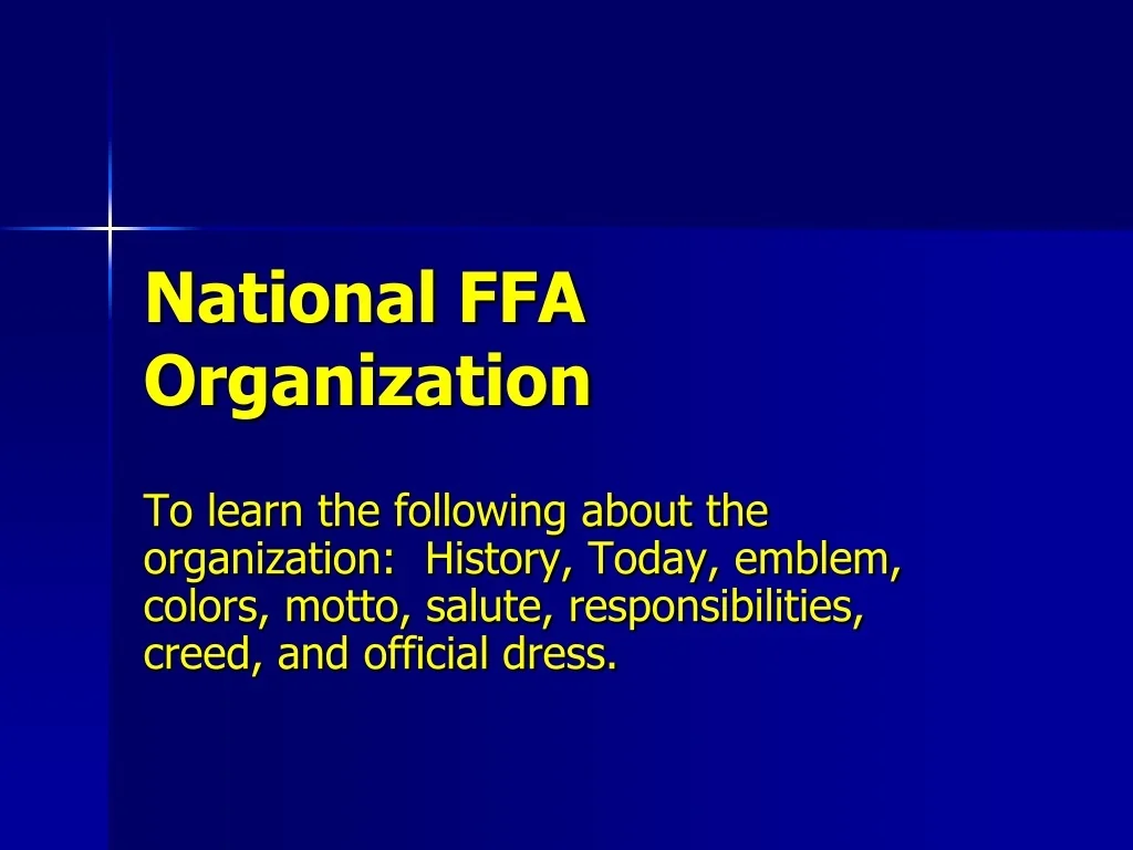 PPT - Discovering The National FFA Organization PowerPoint Presentation ...