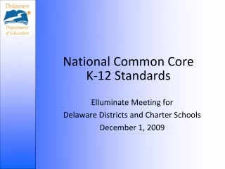 National Common Core  K-12 Standards