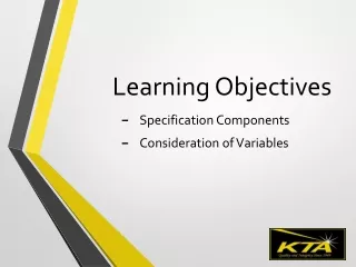 Learning Objectives