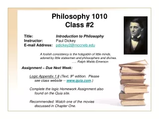 Philosophy 1010 Class #2