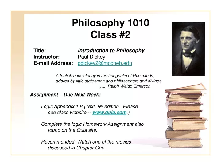 philosophy 1010 class 2