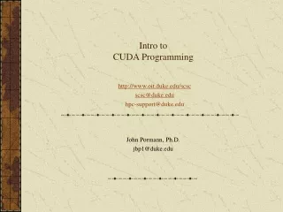 Intro to CUDA Programming