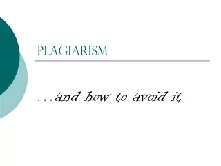 Plagiarism