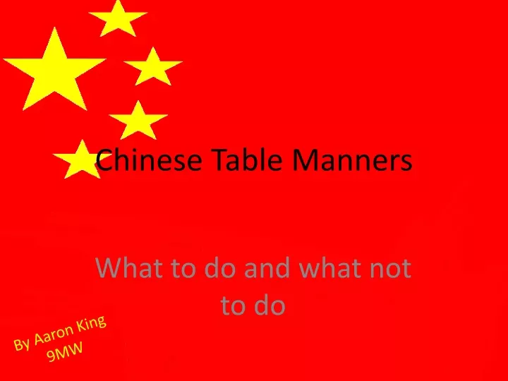chinese table manners