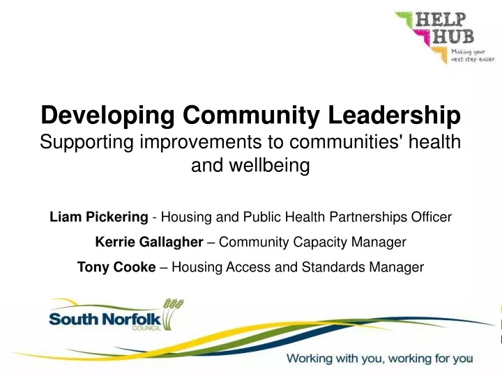 developing community leadership supporting