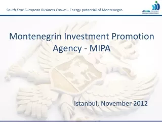 Montenegrin Investment Promotion Agency - MIPA