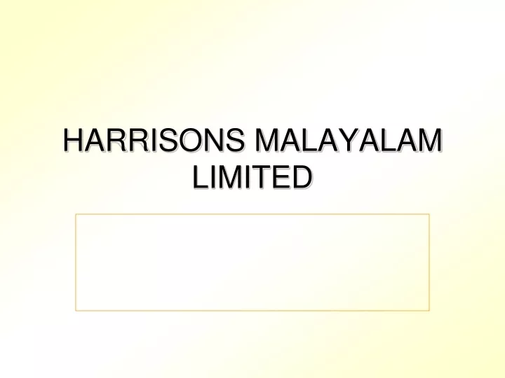 harrisons malayalam limited