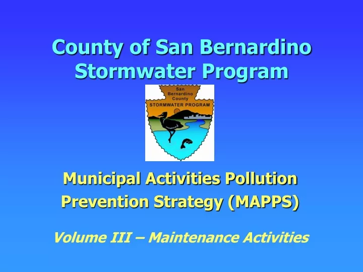 county of san bernardino stormwater program