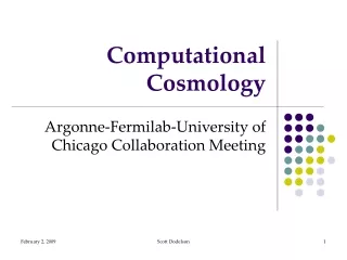 Computational Cosmology