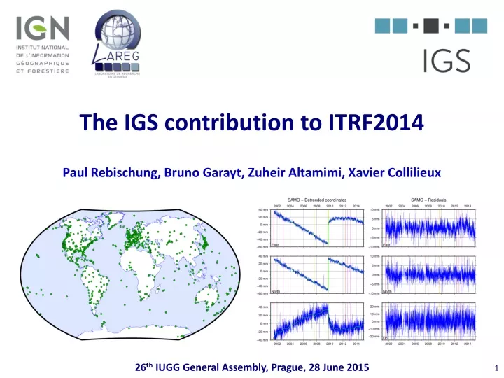 the igs contribution to itrf2014 paul rebischung