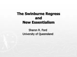 The Swinburne Regress  and  New Essentialism
