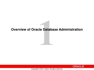 Overview of Oracle Database Administration