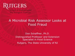 A Microbial Risk Assessor Looks at Food Fraud