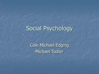 Social Psychology