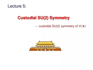 Custodial SU(2) Symmetry