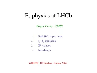 B s  physics at LHCb