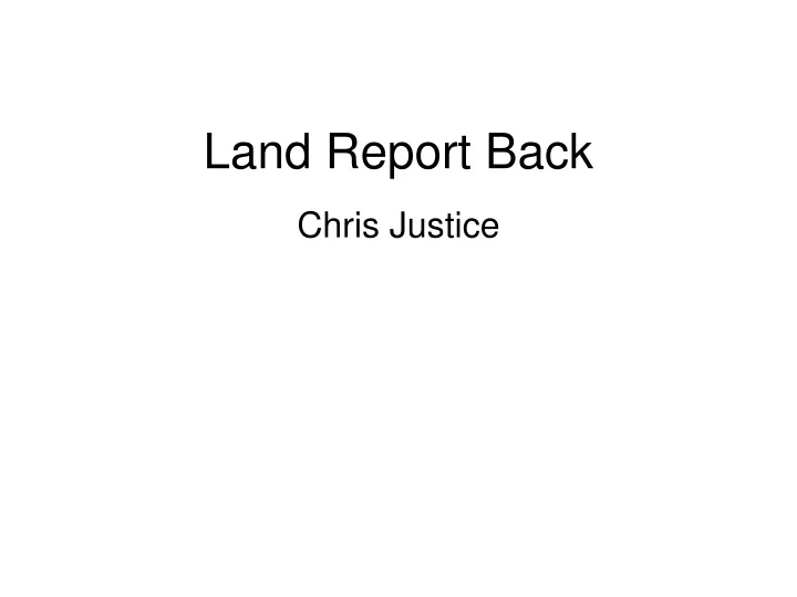 land report back