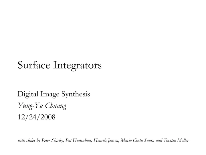 surface integrators