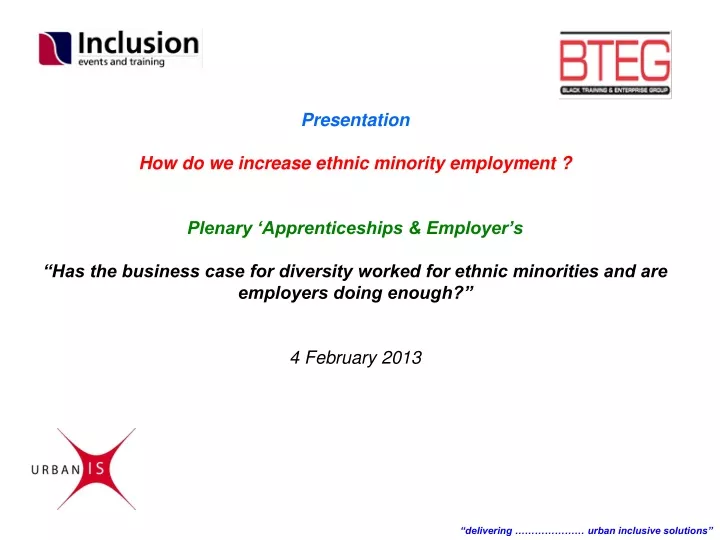 presentation how do we increase ethnic minority