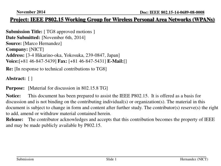 project ieee p802 15 working group for wireless