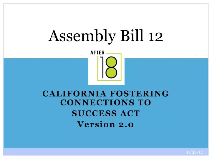 assembly bill 12