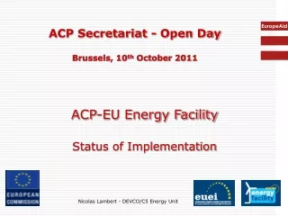 ACP-EU Energy Facility Status of Implementation