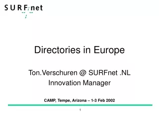 Directories in Europe