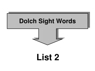 Dolch Sight Words