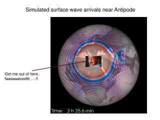 Simulated surface wave arrivals near Antipode