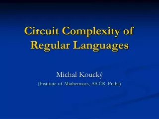 Circuit Complexity of Regular Languages