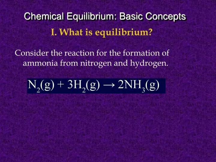 chemical equilibrium basic concepts
