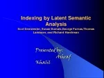 Latent Semantic Analysis for Document Indexing - slide 1