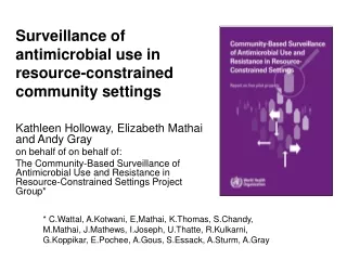 Surveillance of antimicrobial use in resource-constrained community settings