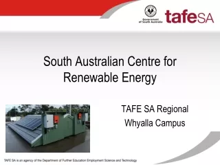 South Australian Centre for Renewable Energy