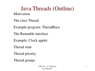 Java Threads (Outline)