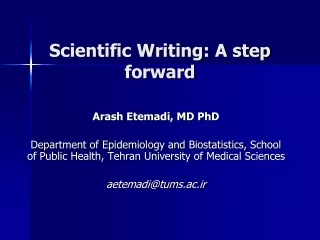 Scientific Writing: A step forward