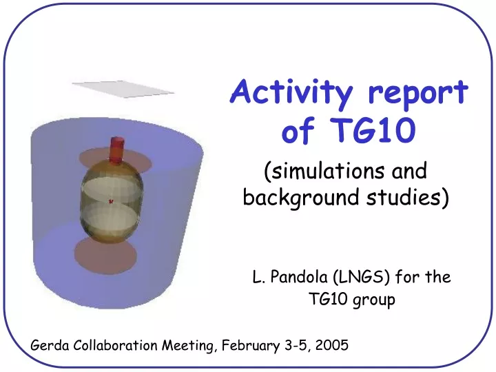 activity report of tg10