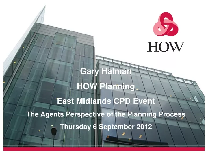 gary halman how planning east midlands cpd event