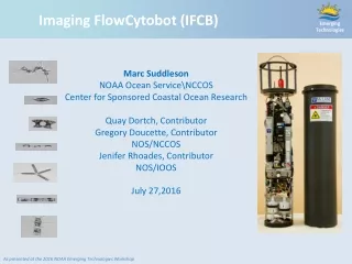 Marc Suddleson NOAA Ocean Service\NCCOS Center for Sponsored Coastal Ocean Research
