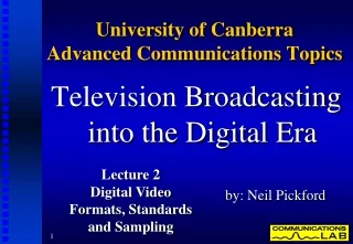University of Canberra  Advanced Communications Topics